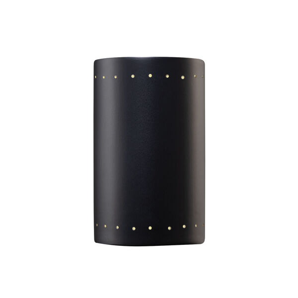 Ambiance Carbon Matte Black Six-Inch ADA Closed Top GU24 LED Cylinder Outdoor Wall Sconce, image 1