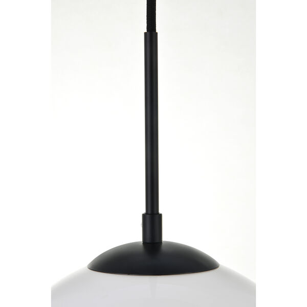 Baxter Black and Frosted White Nine-Inch One-Light Mini Pendant, image 6