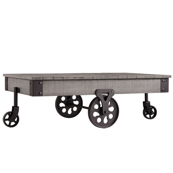 Rustic Factory Cart Coffee Table, image 4
