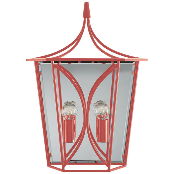 Cavanagh Medium Lantern Sconce in Coral by kate spade new york, image 1