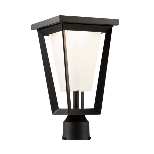 Waterbury Black LED Outdoor Post Lantern, image 1