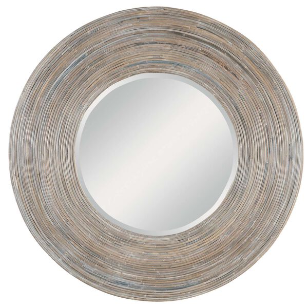Vortex White Washed Round Wall Mirror, image 1