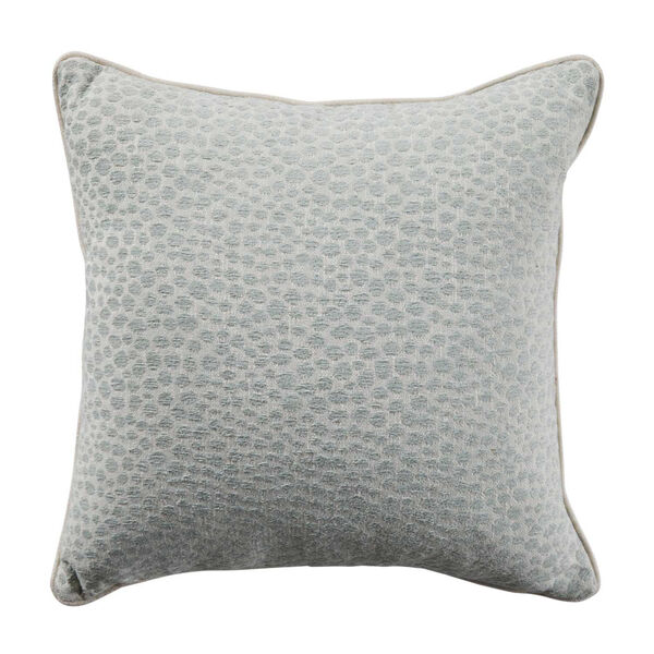 Cheetah Mist Velvet 24 x 24 Inch Pillow with Linen Welt, image 1