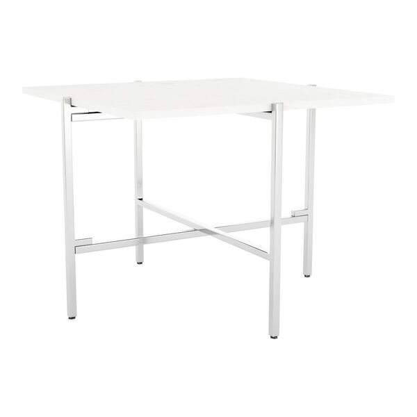 Titan White and Silver Side Table, image 4