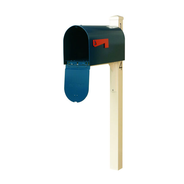 Rigby Blue Curbside Mailbox and Post, image 3