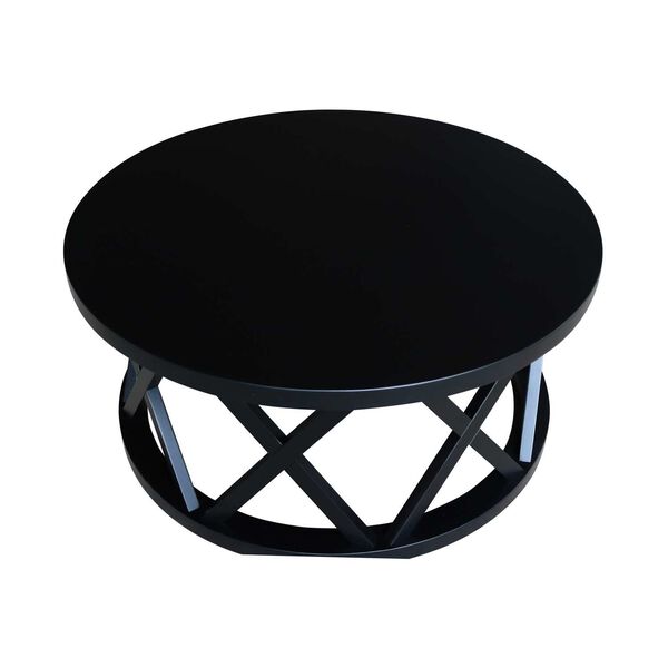 Black Round Ceylon Coffee Table, image 5