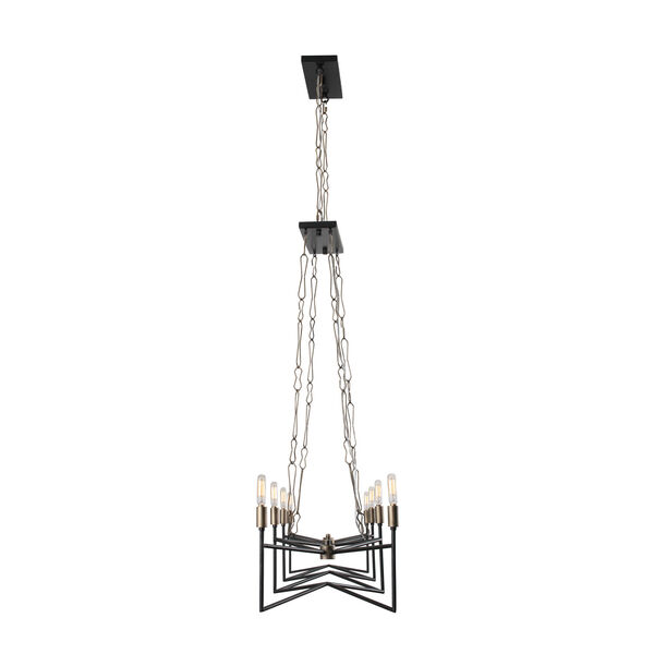 Bodie Havana Gold and Carbon Eight-Light Linear Pendant, image 4