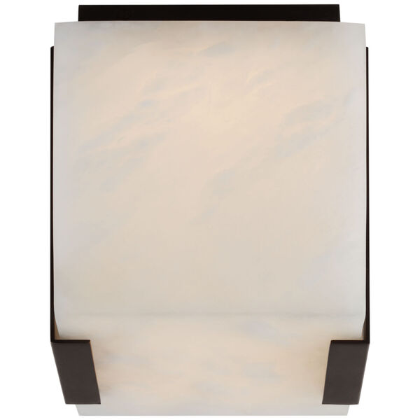 Covet Tall Clip Solitaire Flush Mount in Bronze with Alabaster by Kelly Wearstler, image 1