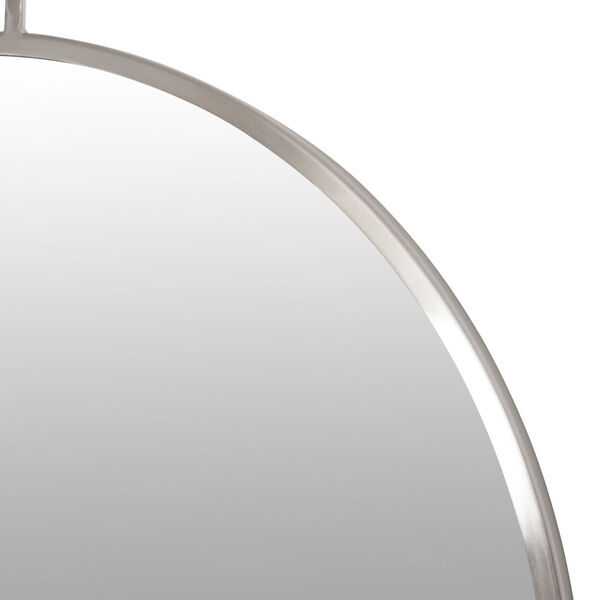 Stopwatch Brushed Nickel Round Accent Mirror, image 3