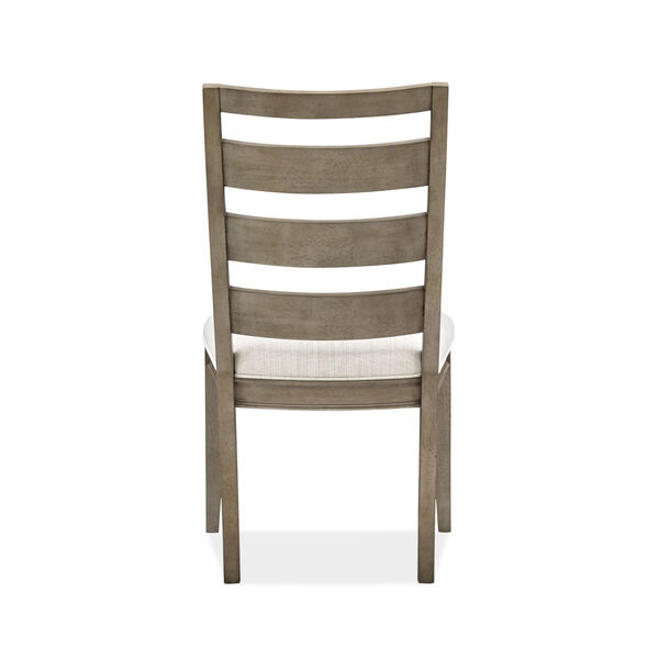 Bellevue Manor Brown and White Dining Side Chair with Upholstered Seat, image 3