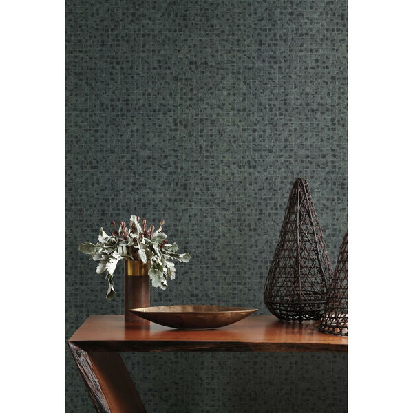 Ronald Redding Dark Green Leather Lux Non Pasted Wallpaper - SWATCH SAMPLE ONLY, image 3