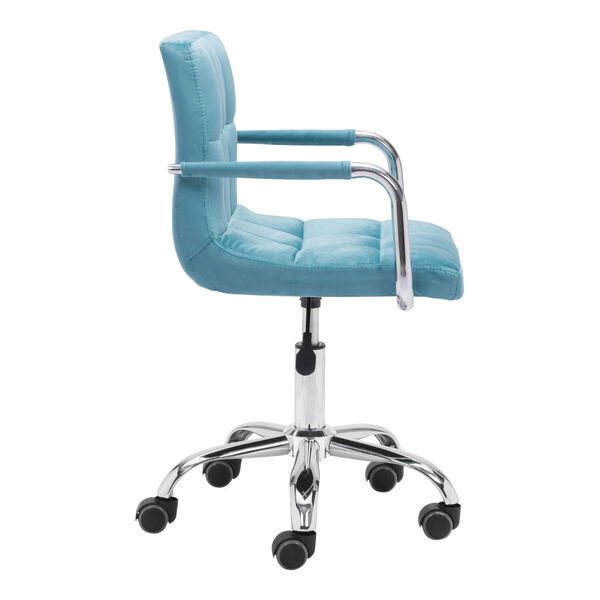 Kerry Blue and Silver Office Chair, image 3