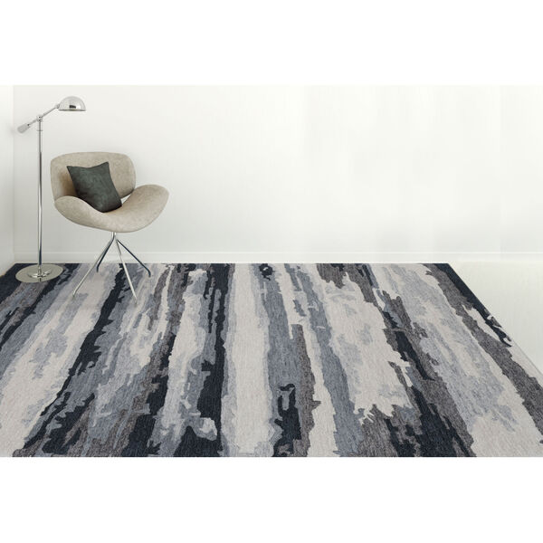 Abstract Gray Rectangle 8 Ft. x 10 Ft. Rug, image 3