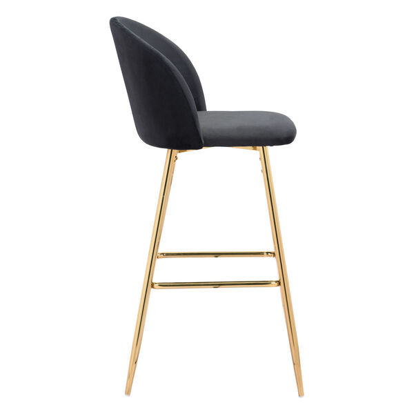 Cozy Black and Gold Bar Stool, image 3