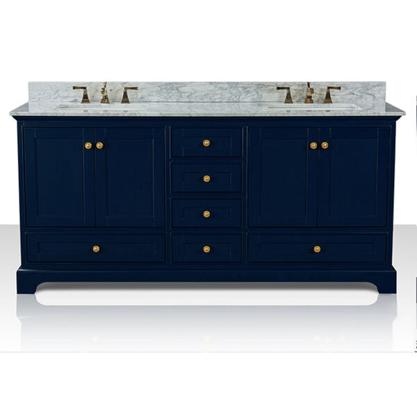 Audrey Heritage Blue White 72-Inch Vanity Console, image 6