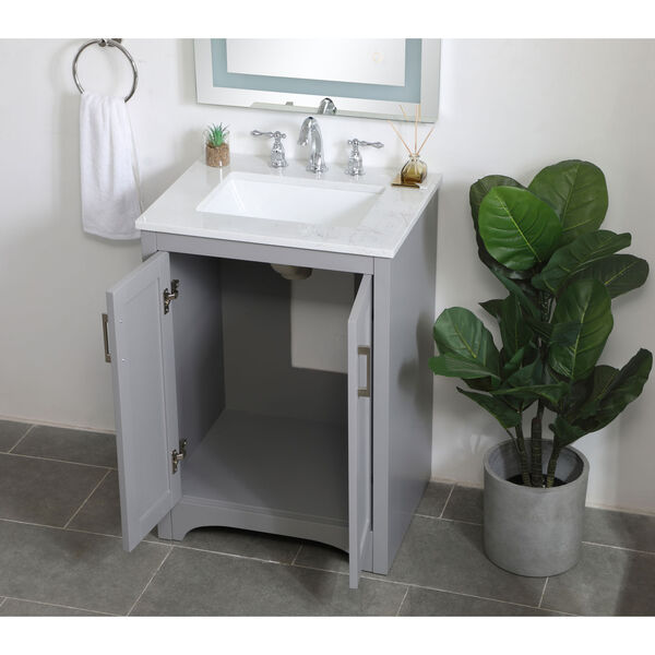 Moore Gray 24-Inch Vanity Sink Set, image 4