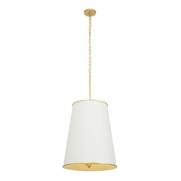 Coco Matte White and French Gold Nine-Light Foyer Pendant, image 2