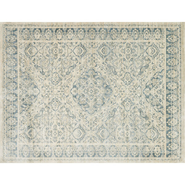 Crafted by Loloi Trousdale Ivory Blue Rectangle: 5 Ft. x 7 Ft. 5 In. Rug, image 1