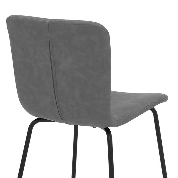 Gillian Modern Light Grey Fabric and Metal Dining Room Chairs, Set of Two, image 6