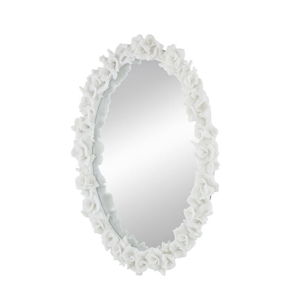 White 28-Inch Coral Mirror, image 3
