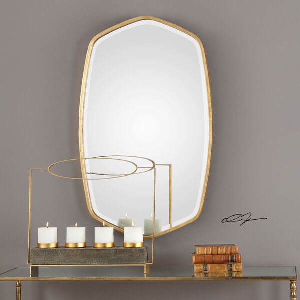 Duronia Antiqued Gold Mirror, image 3