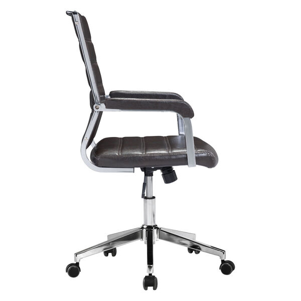 Liderato Brown and Silver Office Chair, image 3