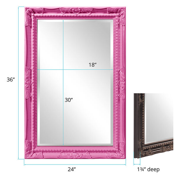 Queen Ann Mirror - Glossy Hot Pink, image 3