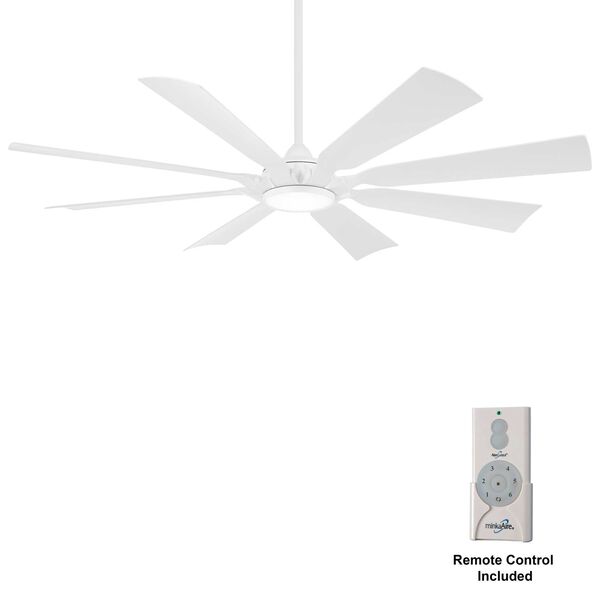Future Flat White 65-Inch Outdoor Ceiling Fan, image 1