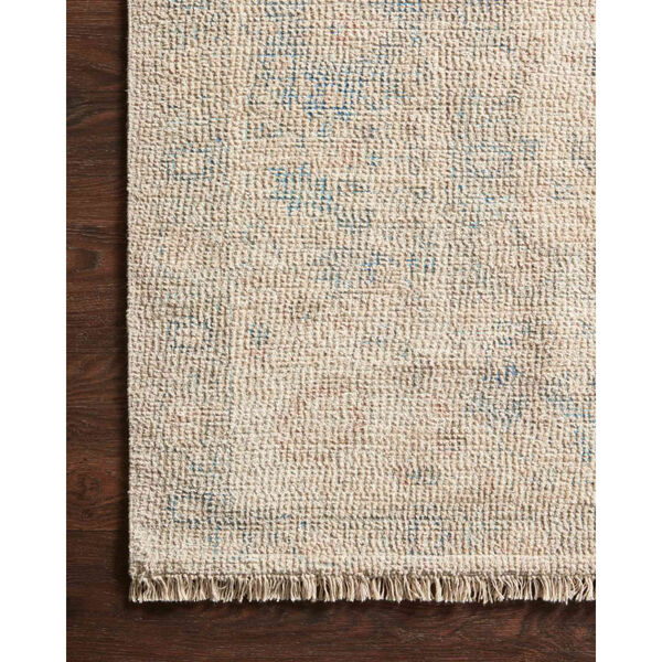 Priya Natural and Blue Rectangle: 2 Ft. 3 In. x 3 Ft. 9 In. Rug, image 3