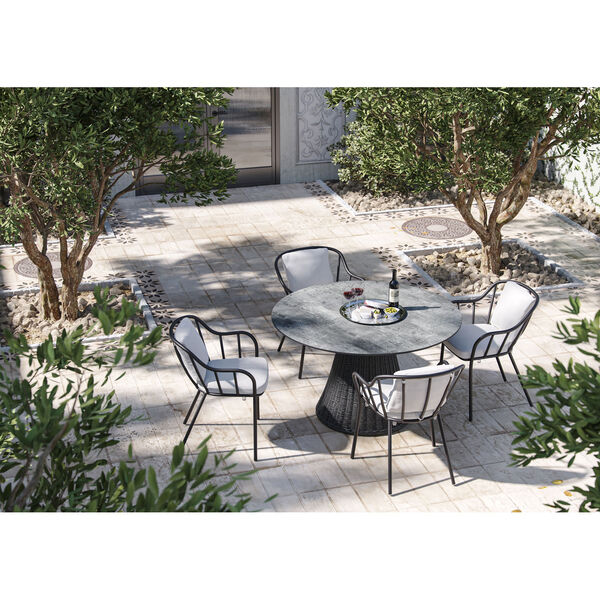 Malti Carbon Outdoor Arm Chair, Set of Four, image 2