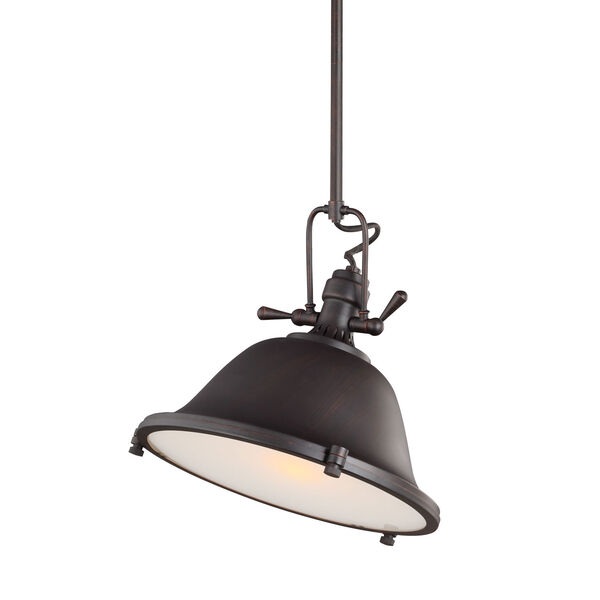Afton Black with Bronze Accents LED Pendant, image 2