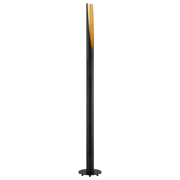 Barbotto Matte Black and Gold LED Floor Lamp, image 1