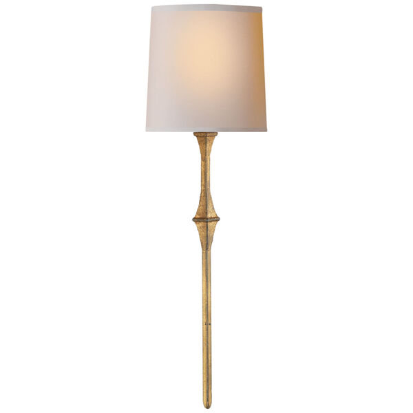 Dauphine Sconce in Gilded Iron with Natural Paper Shade by Studio VC, image 1