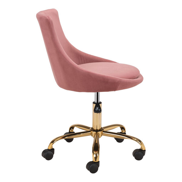 Mathair Pink and Gold Office Chair, image 3