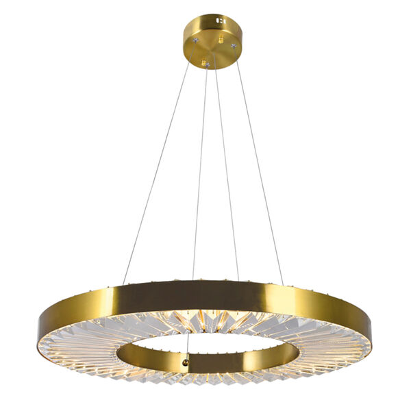 Bjoux Brass Integrated LED 24-Inch Chandelier, image 1