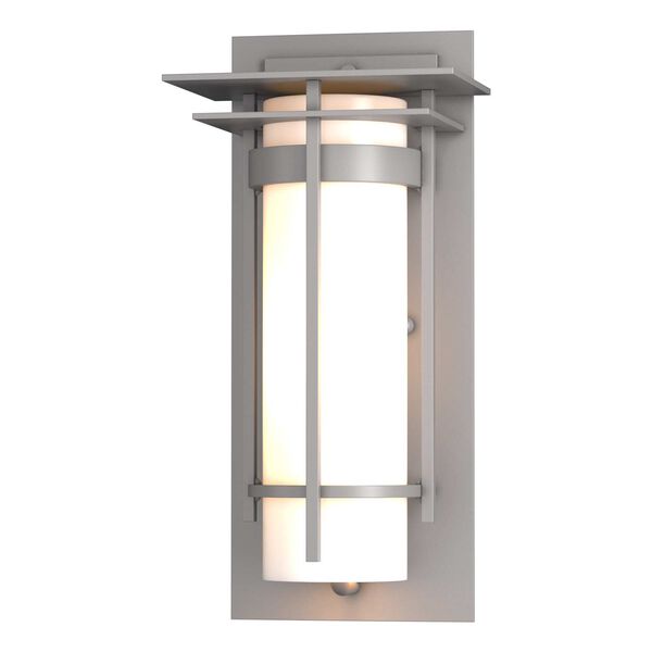 Banded Coastal Burnished Steel Six-Inch One-Light Outdoor Sconce, image 1