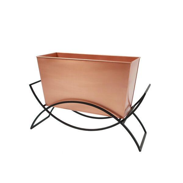 Odile Copper Plated Planter with Flower Box, image 5