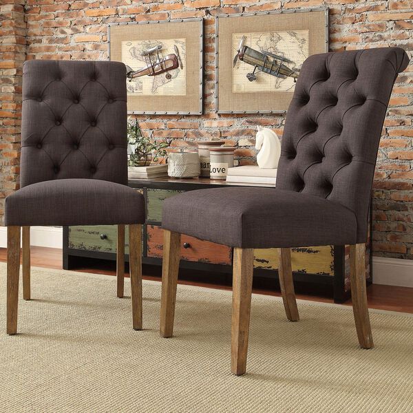 Newhall Graphite Button Tufted Side Chair, Set of 2, image 1