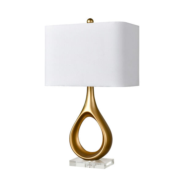 Mercurial Gold and Clear One-Light Table Lamp, image 2