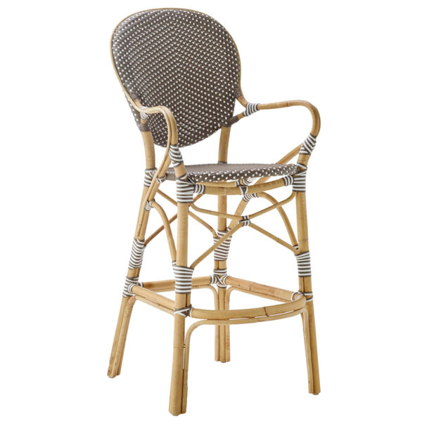 Isabell Gray and Cappuccino Bistro Bar Stool, image 1