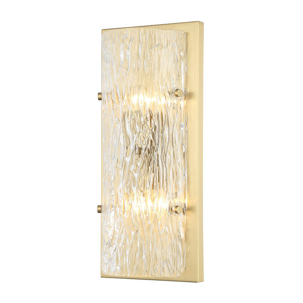 Morgan Satin Brass Two-Light Wall Sconce, image 2