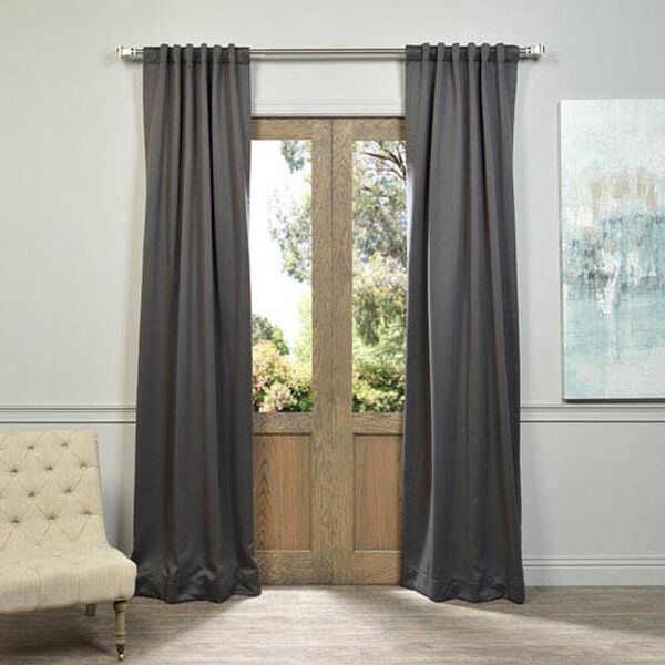 Charcoal 96 x 50-Inch Blackout Curtain Panel Pair, image 1
