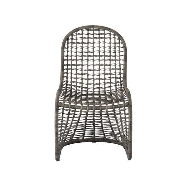 Del Mar Gray Brindle Wicker Fog Aluminum  Dining Chair, image 1