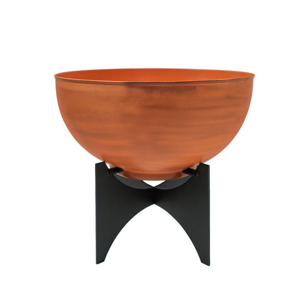 Norma II Burnt Sienna Planter with Flower Bowl, image 7