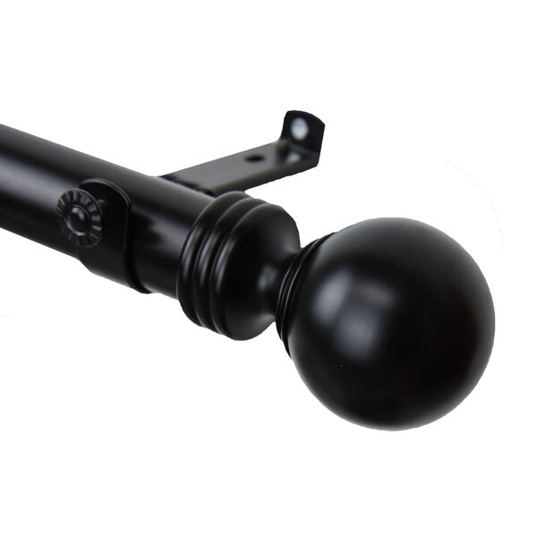 Sphere Black 28-48 Inches Curtain Rod, image 1