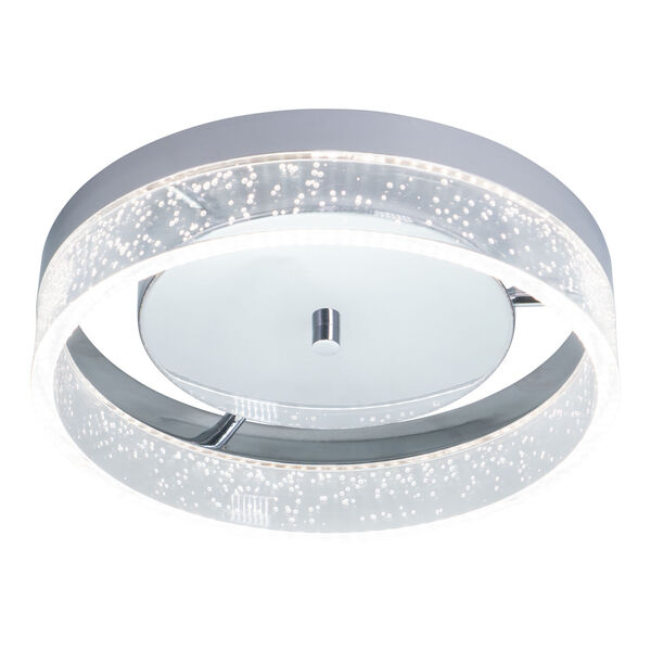 Vaughn Chrome 12-Inch Integrated LED Flush Mount with Clear Bubble Acrylic Shade, image 6