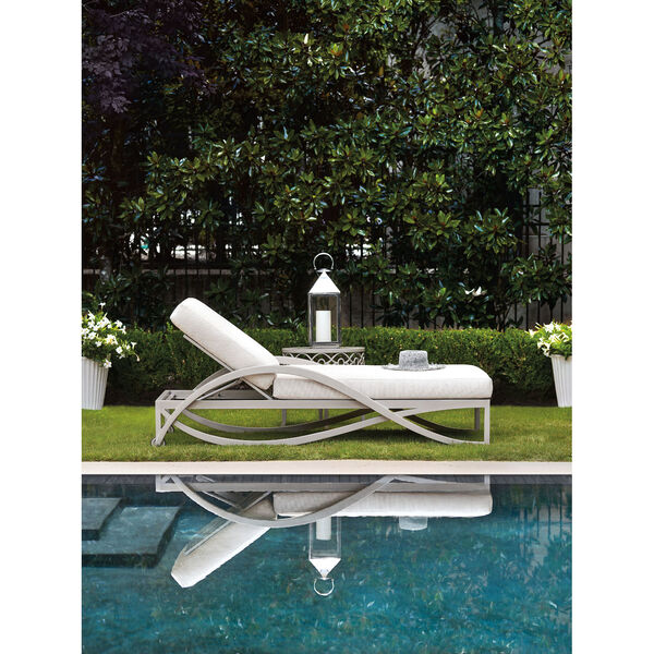 Silver Sands Soft Gray Chaise Lounge, image 2