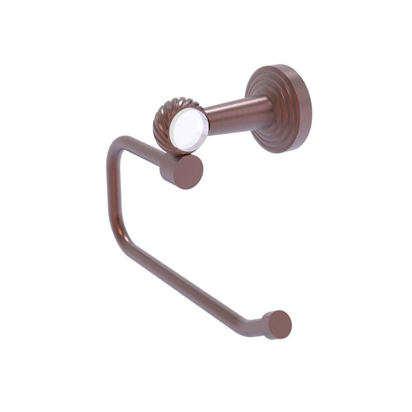 Pacific Beach Antique Copper Six-Inch Toilet Tissue Holder with Twisted Accents, image 1