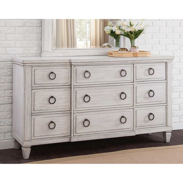Salter Path Oyster White Wire Brushed Triple Dresser, image 1