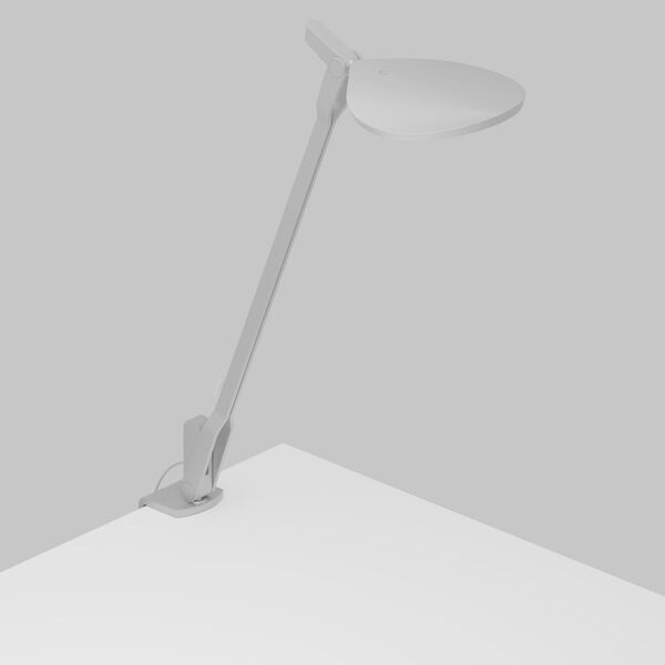 Splitty Silver LED Desk Lamp with One-Piece Desk Clamp, image 1